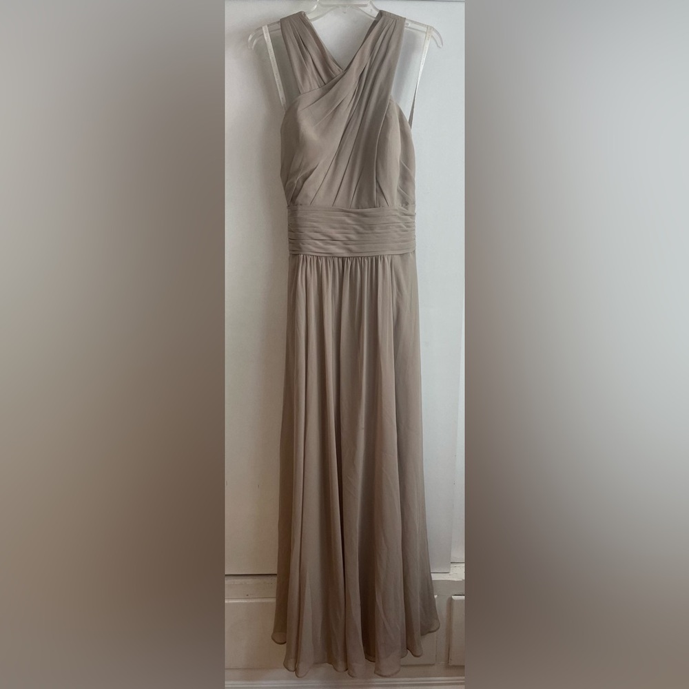 Bill levkoff tan dress, size 14 runs slightly small.